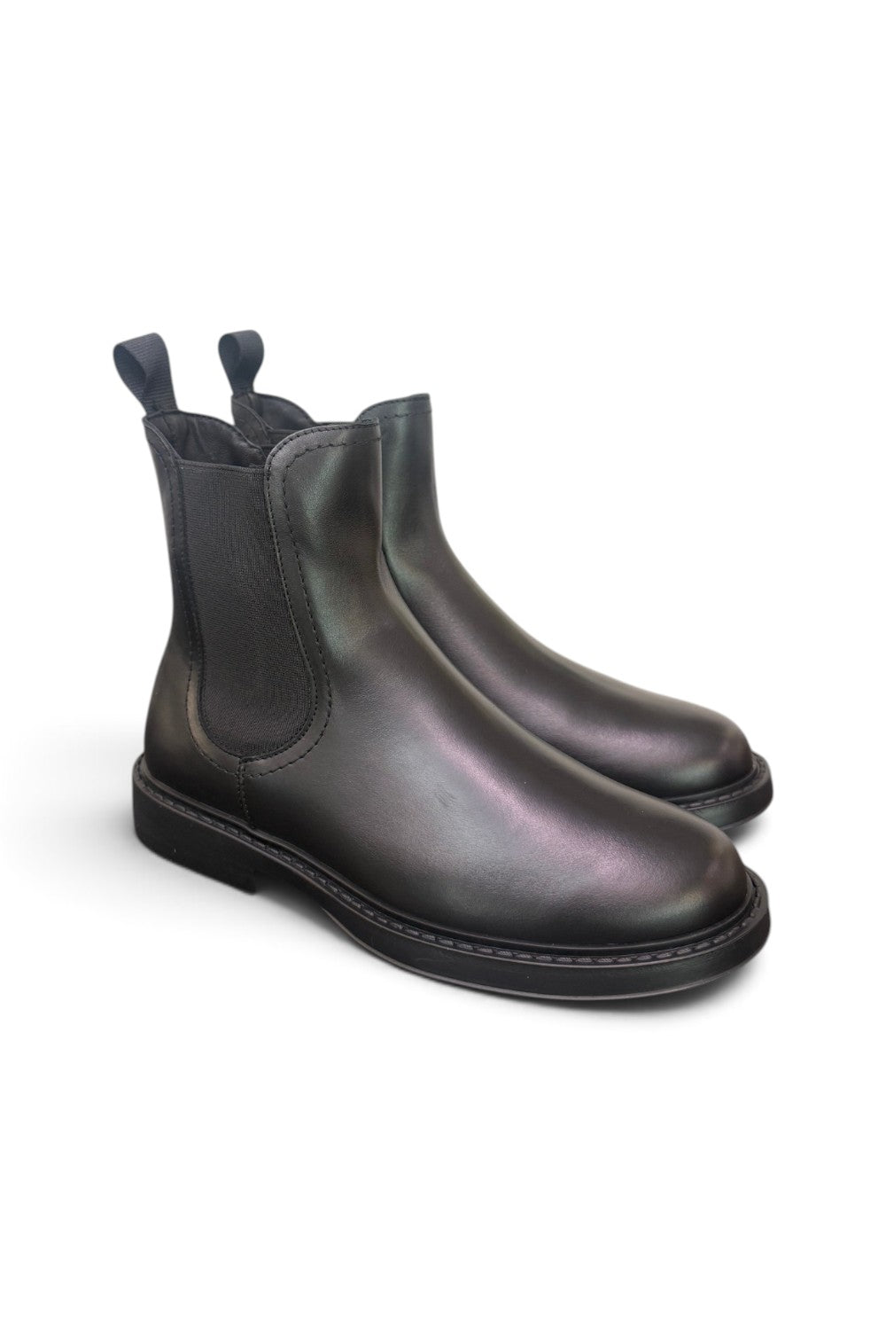 Stivaletto beatles liscio Frau nero 