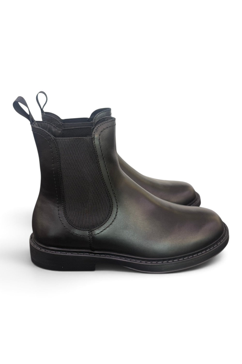 Stivaletto beatles liscio Frau nero 
