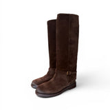 Stivale donna Officine camoscio testa di moro 