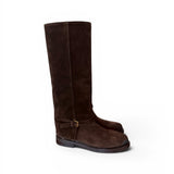 Stivale donna Officine camoscio testa di moro 