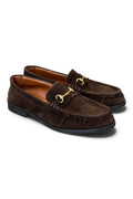Mocassino arricciato suede testa di moro Giacko