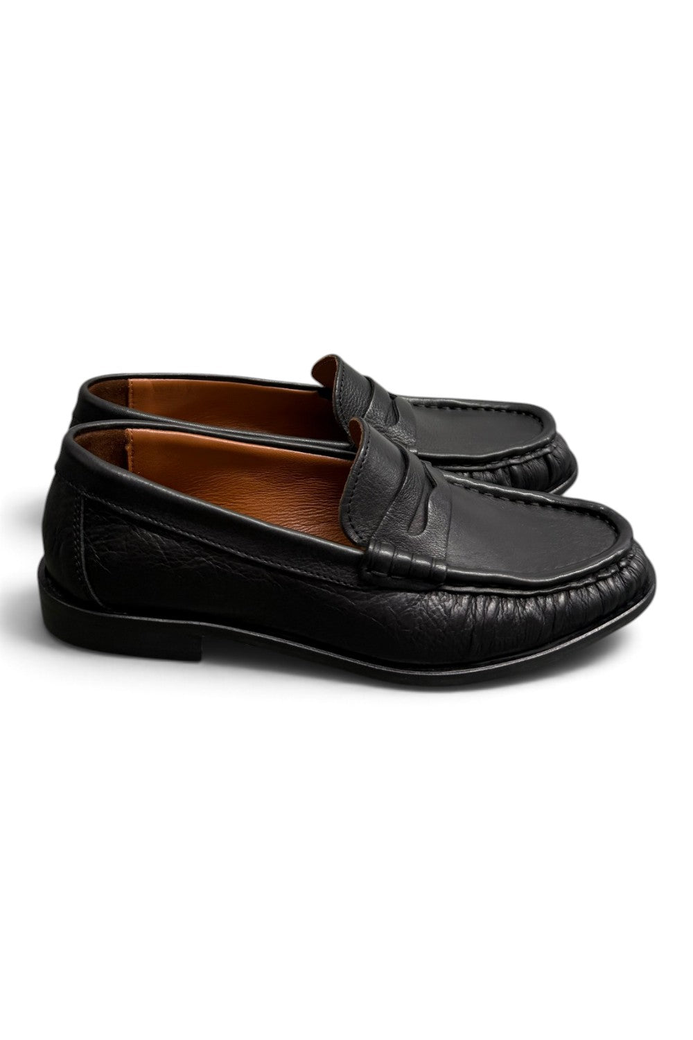 Mocassino donna arricciato pelle nera Giacko 