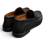 Mocassino donna arricciato pelle nera Giacko 