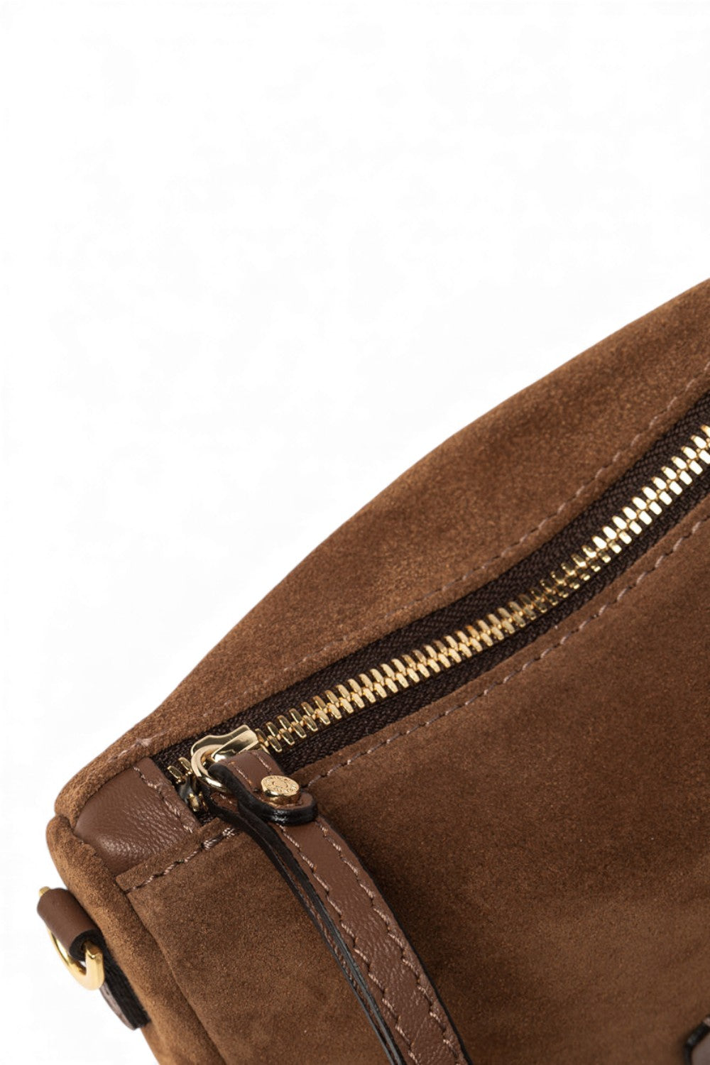 Borsa tracollina Nora piccola suede cognac 