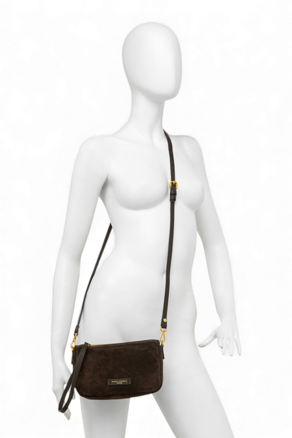 Borsa tracollina Nora piccola suede cognac 