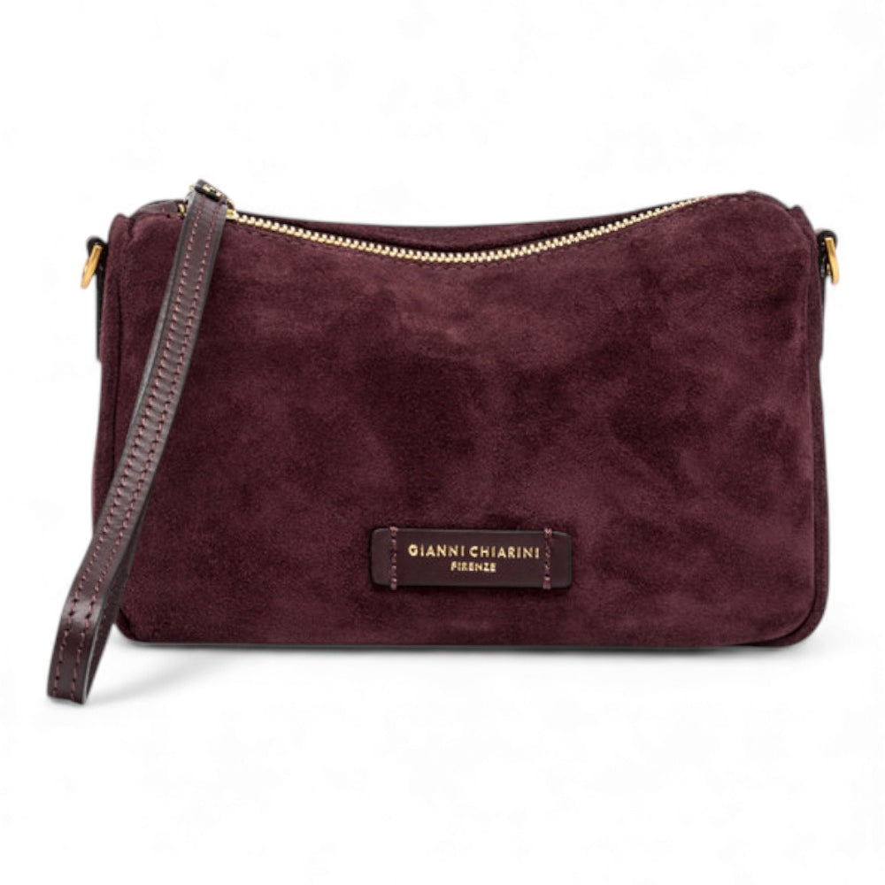 Borsa tracollina Nora piccola suede amarone 