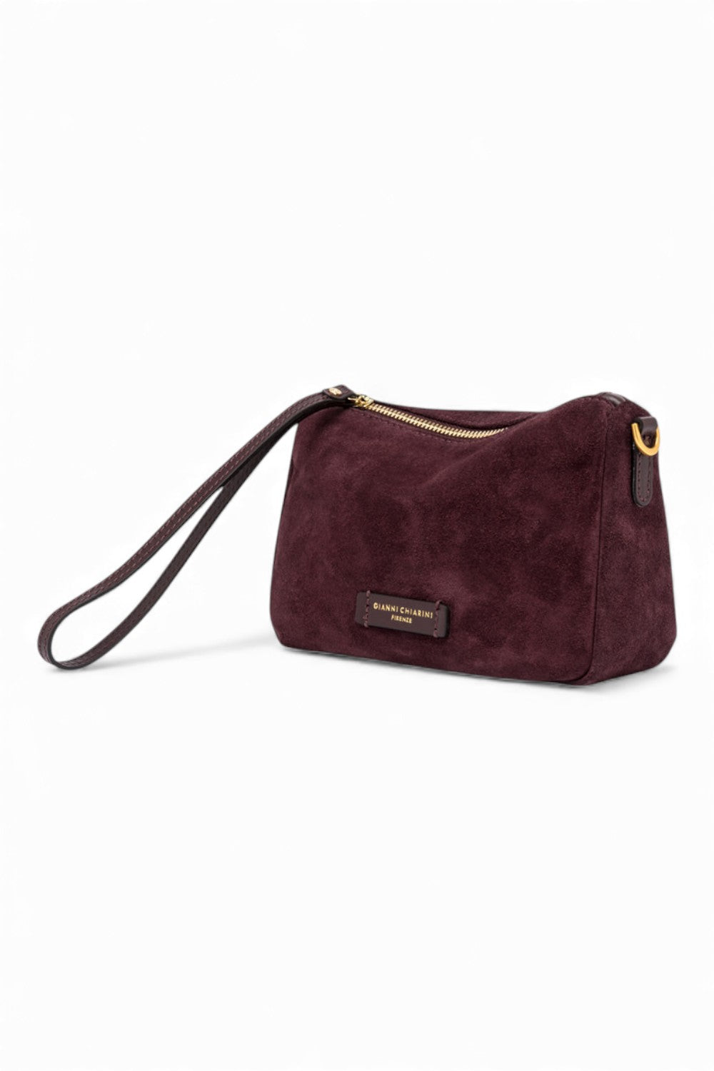 Borsa tracollina Nora piccola suede amarone 