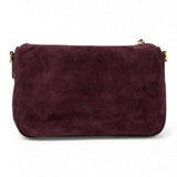 Borsa tracollina Nora piccola suede amarone 