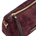 Borsa tracollina Nora piccola suede amarone 