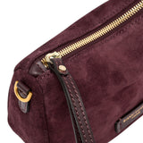Borsa tracollina Nora piccola suede amarone 