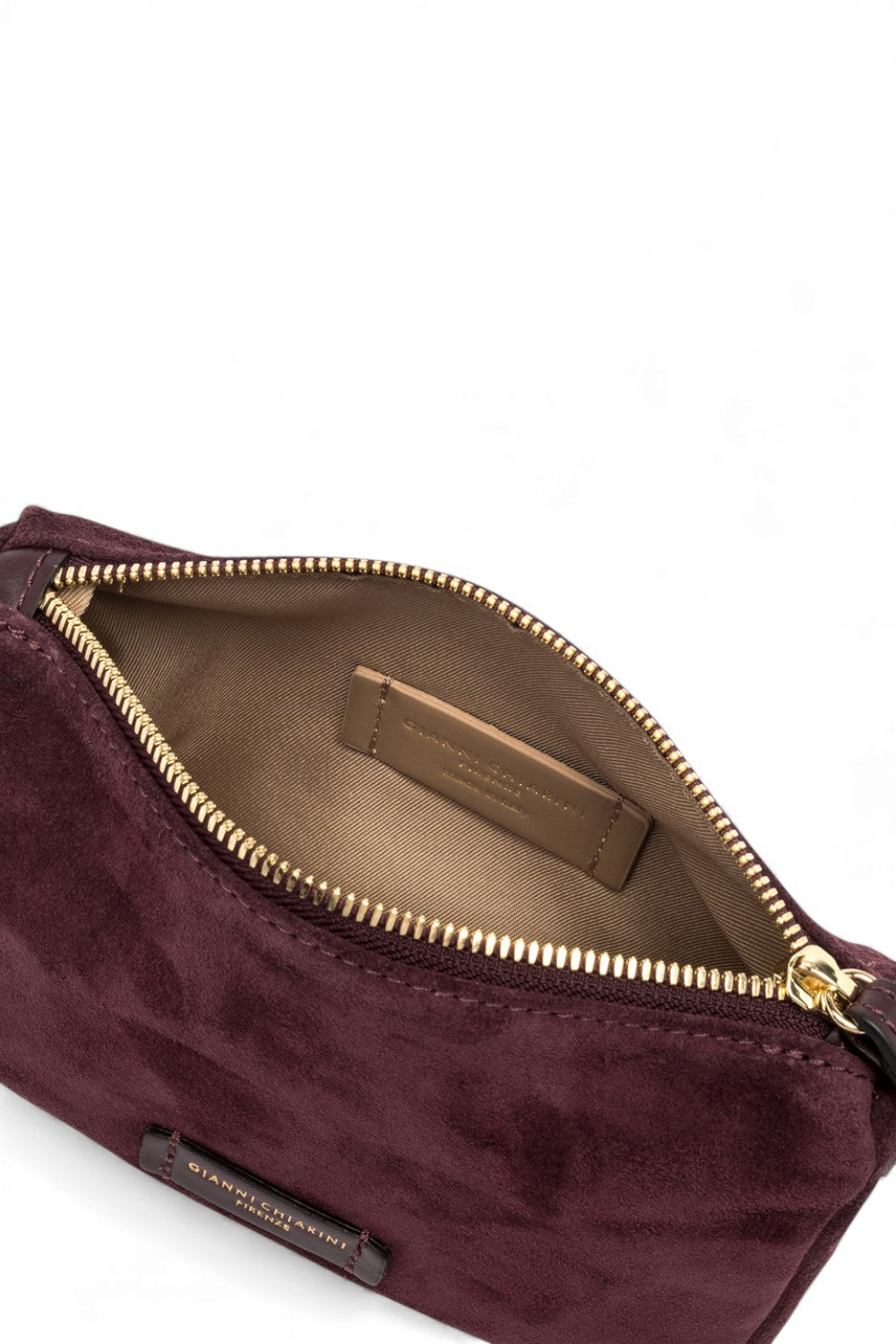 Borsa tracollina Nora piccola suede amarone 