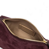 Borsa tracollina Nora piccola suede amarone 