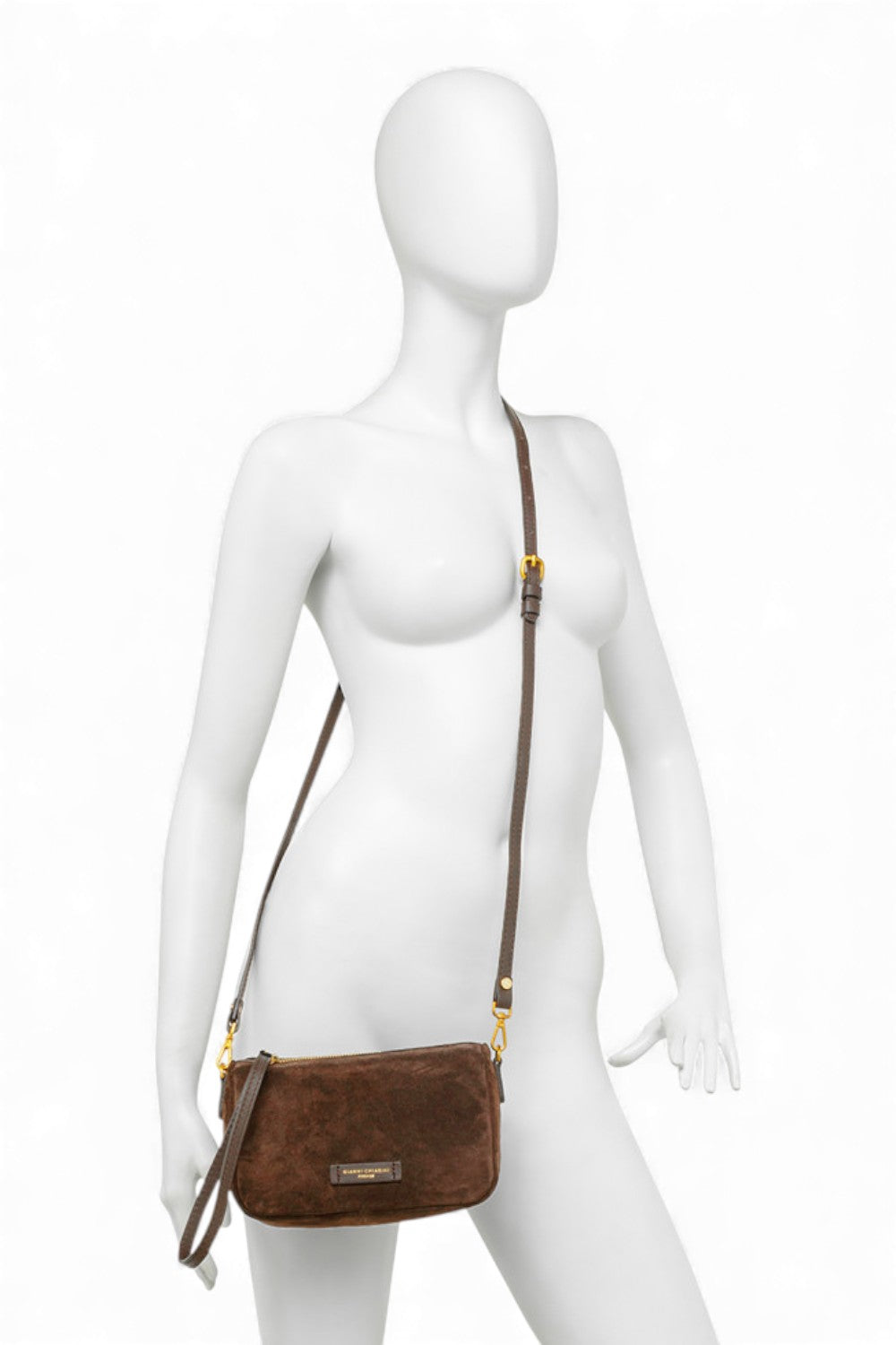 Borsa tracollina Nora piccola suede amarone 
