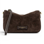 Borsa tracollina Nora piccola suede espresso 