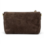 Borsa tracollina Nora piccola suede espresso 