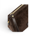 Borsa tracollina Nora piccola suede espresso 