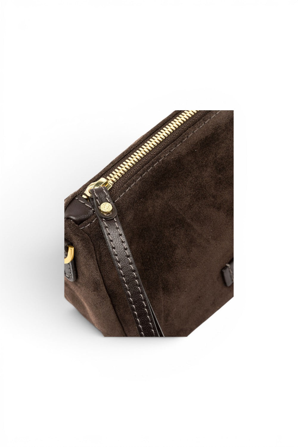 Borsa tracollina Nora piccola suede espresso 
