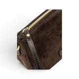 Borsa tracollina Nora piccola suede espresso 