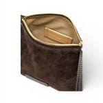 Borsa tracollina Nora piccola suede espresso 
