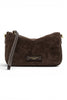 Borsa tracollina Nora piccola suede espresso