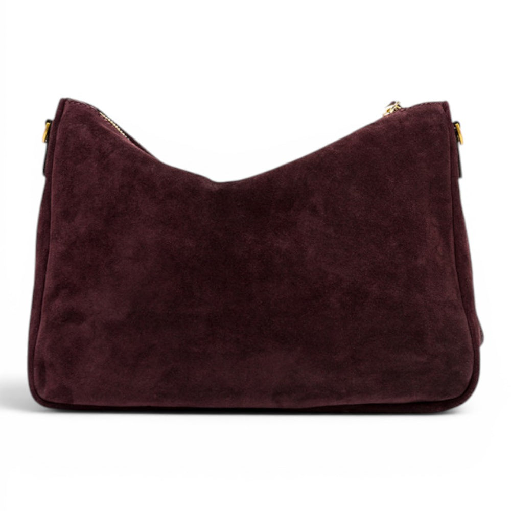 Borsa tracolla Nora suede amarone 