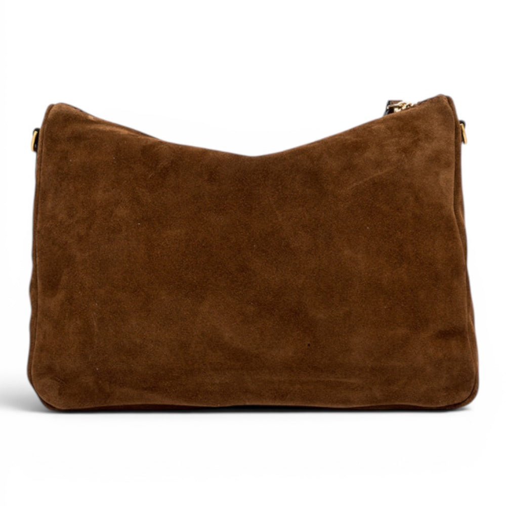 Borsa tracolla Nora suede moka 