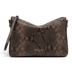 Borsa tracolla Nora pelle pitonata espresso Gianni Chiarini 