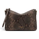 Borsa tracolla Nora pelle pitonata espresso Gianni Chiarini 