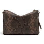 Borsa tracolla Nora pelle pitonata espresso Gianni Chiarini 