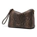 Borsa tracolla Nora pelle pitonata espresso Gianni Chiarini 
