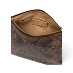 Borsa tracolla Nora pelle pitonata espresso Gianni Chiarini 