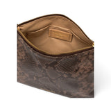 Borsa tracolla Nora pelle pitonata espresso Gianni Chiarini 