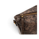 Borsa tracolla Nora pelle pitonata espresso Gianni Chiarini 