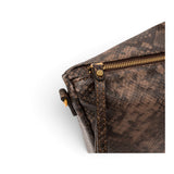 Borsa tracolla Nora pelle pitonata espresso Gianni Chiarini 