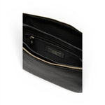 Borsa tracolla tripla nappa nera 
