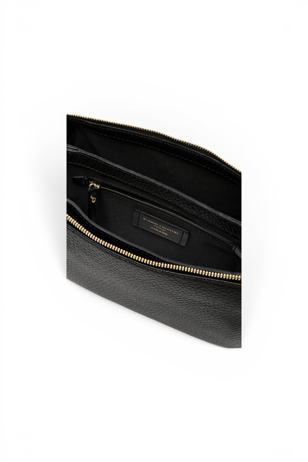 Borsa tracolla tripla nappa nera 