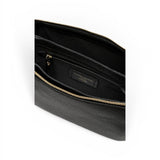 Borsa tracolla tripla nappa nera 