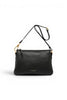 Borsa tracolla tripla nappa nera