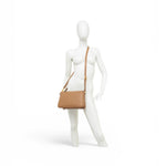 Borsa tracolla tripla nappa nera 