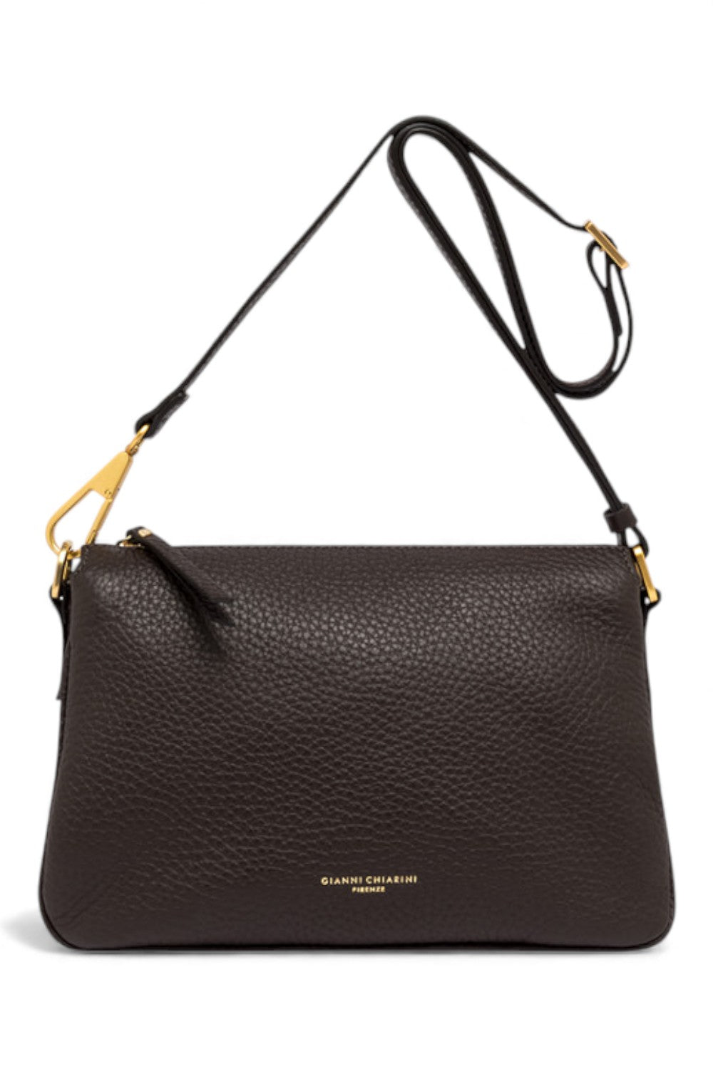 Borsa tracolla tripla nappa espresso 