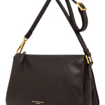 Borsa tracolla tripla nappa espresso 