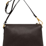Borsa tracolla tripla nappa espresso 