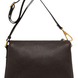 Borsa tracolla tripla nappa espresso 