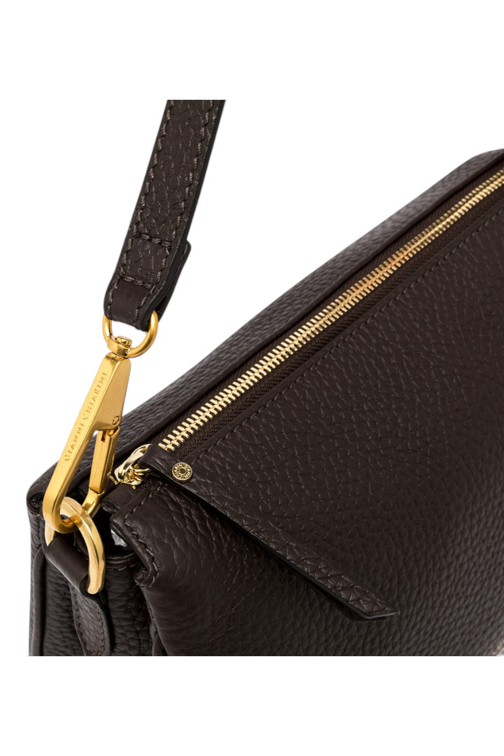 Borsa tracolla tripla nappa espresso 
