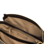 Borsa tracolla tripla nappa espresso 