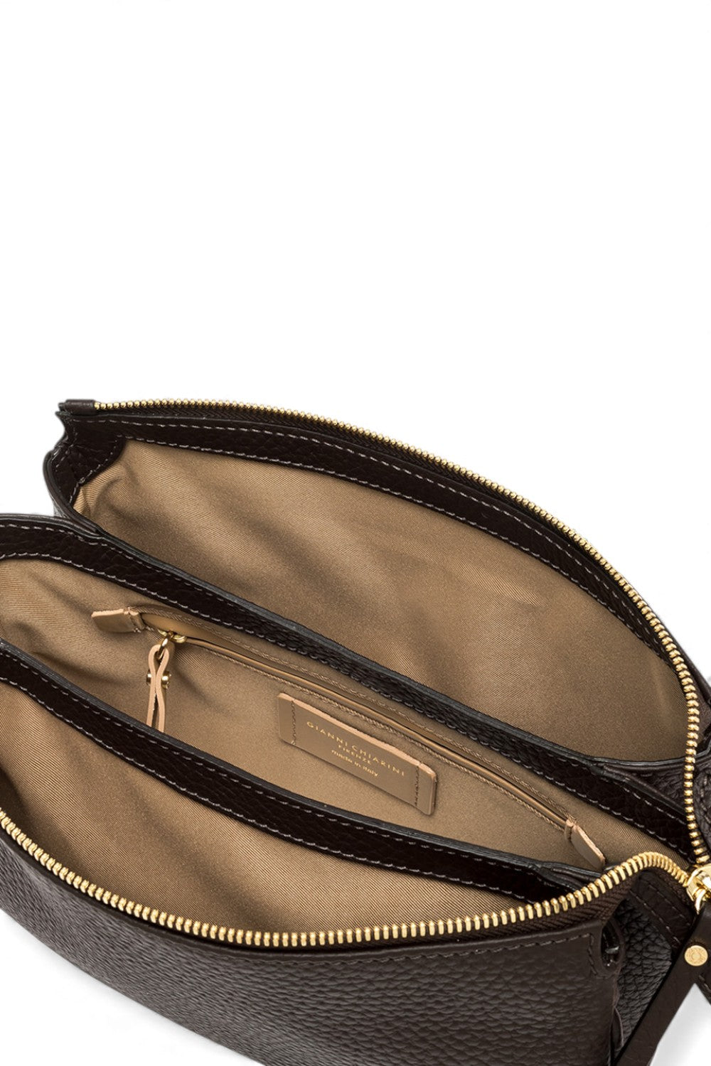Borsa tracolla tripla nappa espresso 