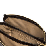 Borsa tracolla tripla nappa espresso 