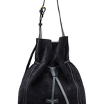 Borsa secchiello Sienna pelle/camoscio notturno 