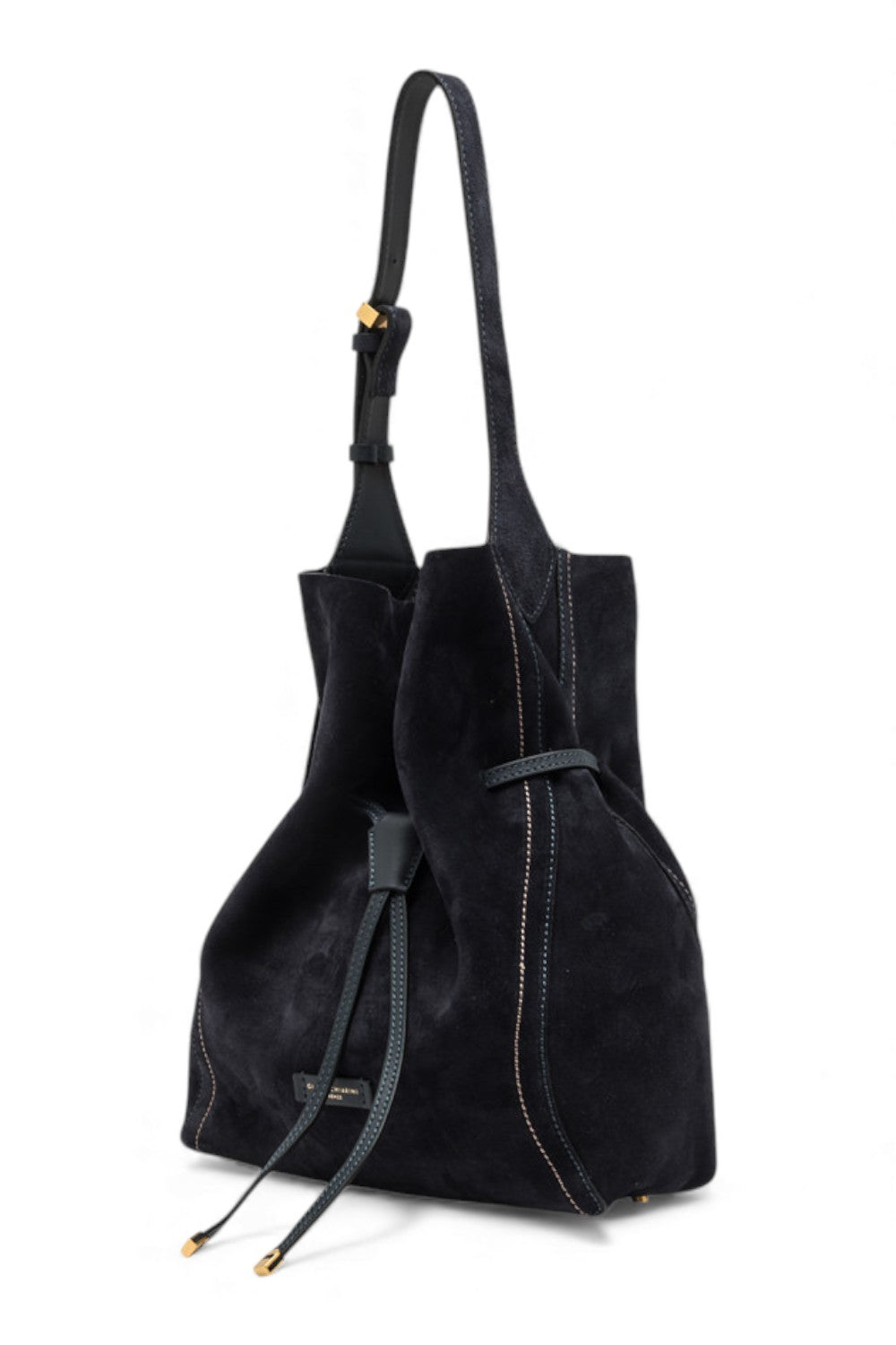 Borsa secchiello Sienna pelle/camoscio notturno 