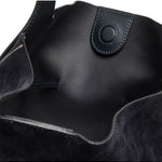 Borsa secchiello Sienna pelle/camoscio notturno 